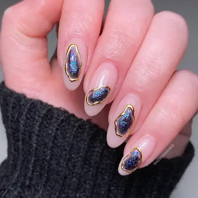 black geode nails