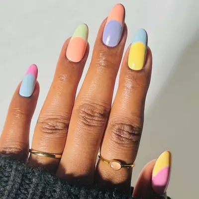 Two-Tone Sherbert French Tips