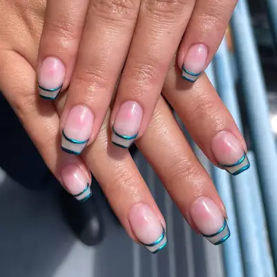 a negative space French manicure