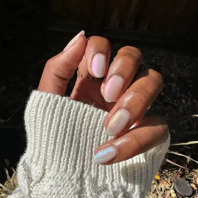 Pink nail polish bottle with 