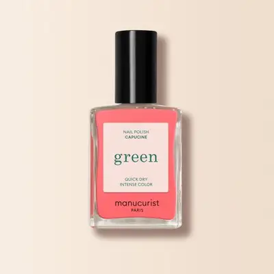 A bottle of Manucurist Paris Capucine nail polish labeled 