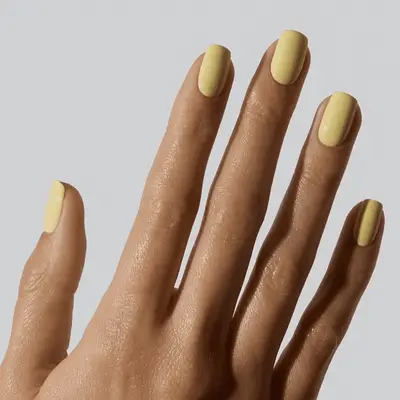 A bottle of Essie nail polish labeled 