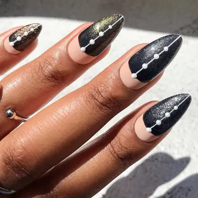black velvet nails