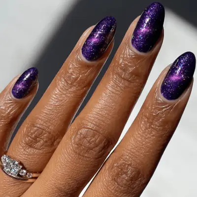 purple velvet nails