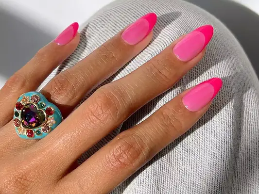 pink french manicure