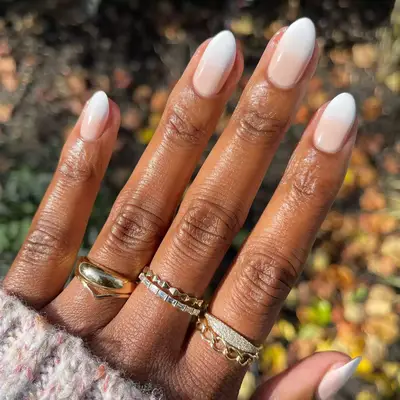 Natural nails with lavender nail polish