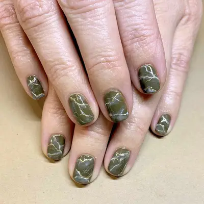 jade-inspired manicure