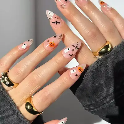 Halloween Doodle Nails - MYM Beauty Halloween Nail Ideas