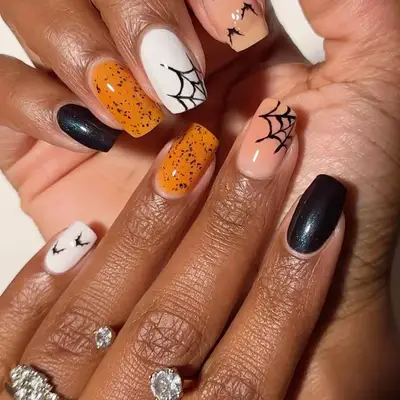 Halloween Motif Mix-n-Match Nails - MYM Beauty Halloween Nail Ideas