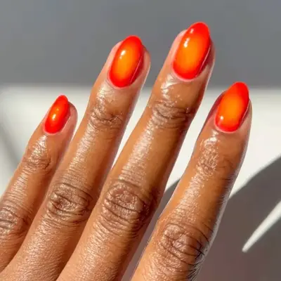 Pumpkin Ember Aura Nails - MYM Beauty Halloween Nail Ideas