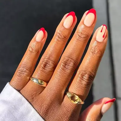 Bloody French Tips - MYM Beauty Halloween Nail Ideas