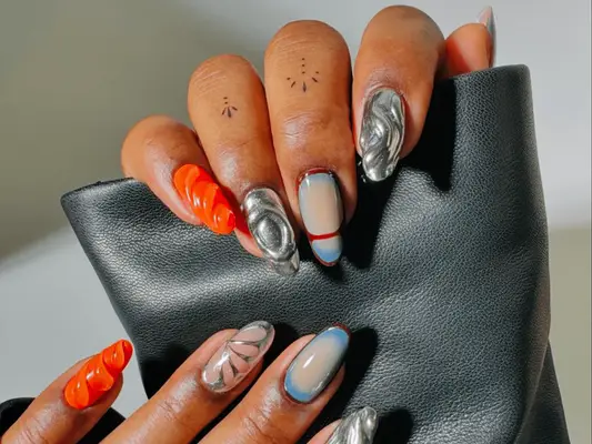 cyber mismatched manicure