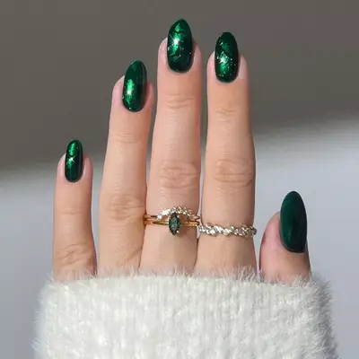 3D green shimmer