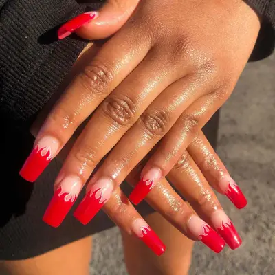 French flame nails 