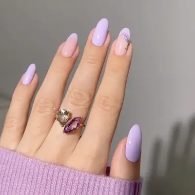purple french manicure