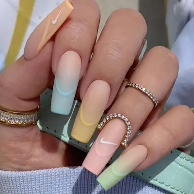 pastel ombre french manicure