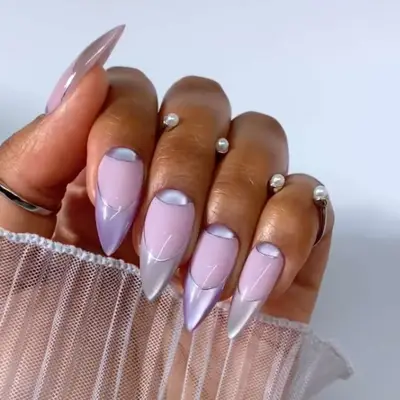 Lilac Glass Velvet Nails - MYM Beauty Velvet Nail Ideas for Spring 