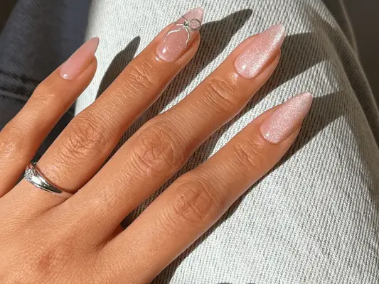 pink velvet manicure