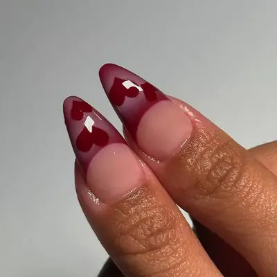 Airbrushed heart tips