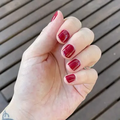 OPI Malaga Wine on finger nails