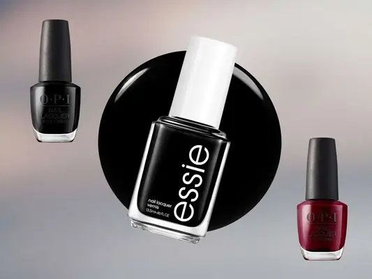 Essie nail polish on a grey background 