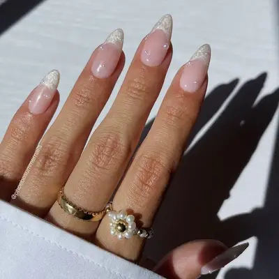 pearl french nails details
