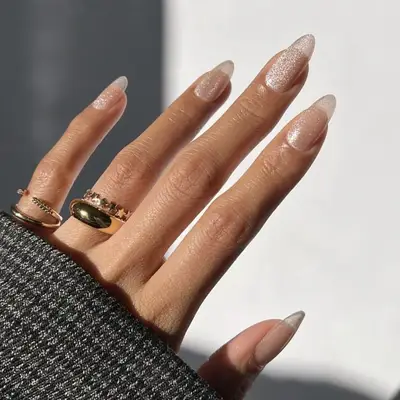 sheer sparkle manicure polish