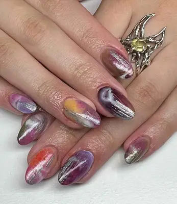 gemstone inspired manicure
