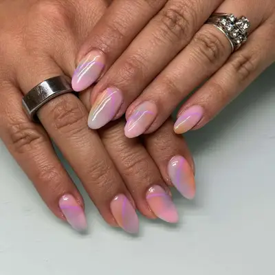 pastel glaze manicure