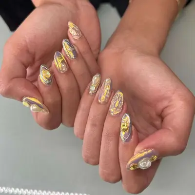 oyster medium length nails