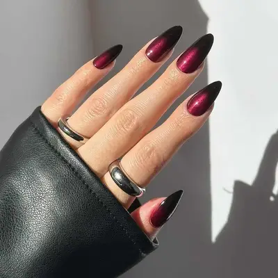 Burgundy Ombre Nails - MYM Beauty Dark Nail Ideas