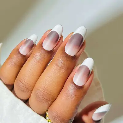 marshmallow french manicure