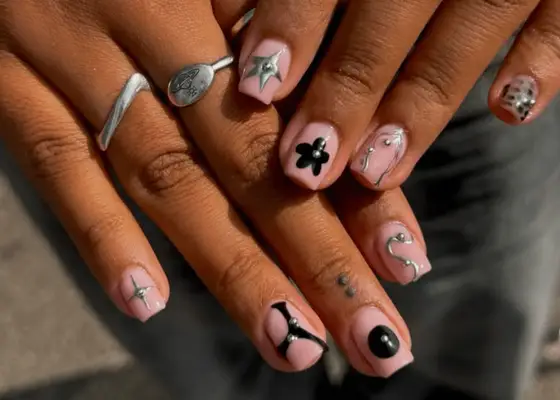 16 ideas cortas de manicura cuadrada que demuestran que es una forma de uñas subestimada