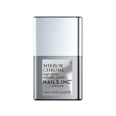 Silver chrome nail polish