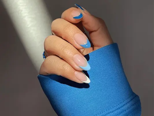 blue french tips