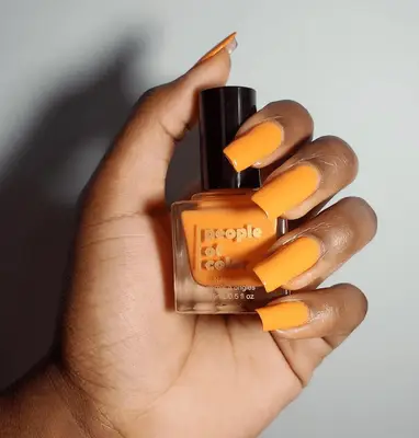 dark brown nails closeup