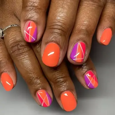 Orange nails