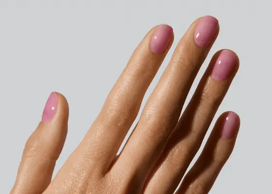 baby pink syrup nails