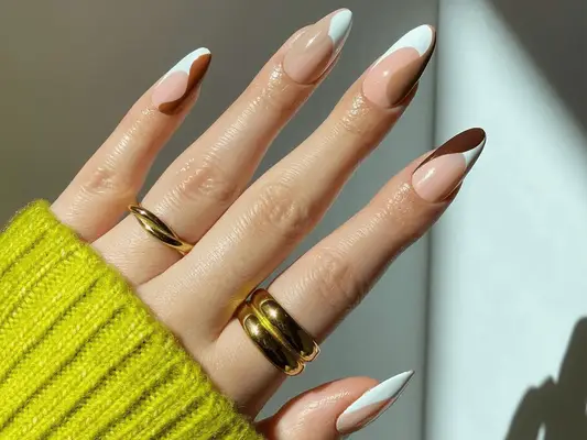 gradient brown gel manicure