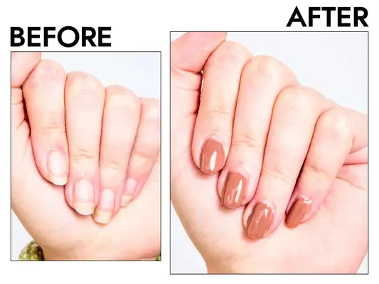 Before and after of a person