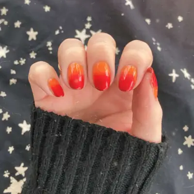 Sunset fire nails.
