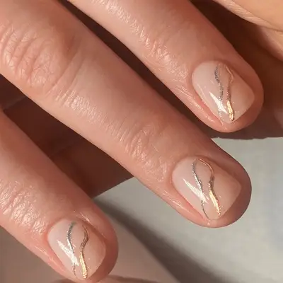 Mixed Metals nails