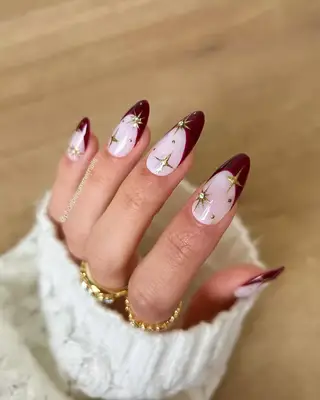 Cherry mocha nails. 