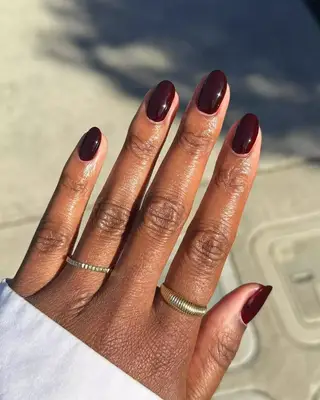 Cherry Mocha nails. 