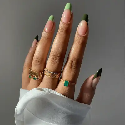 green french nails