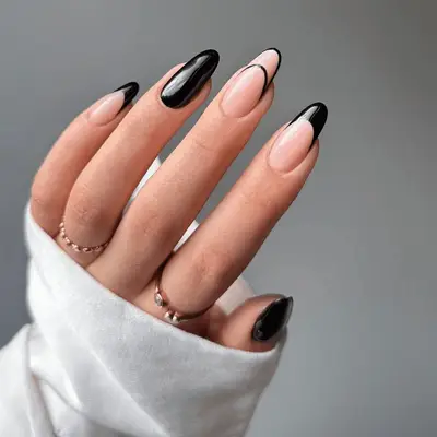 black french nails