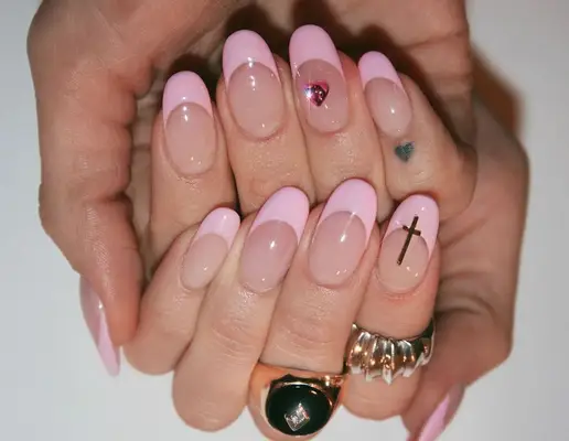 baby pink French tip
