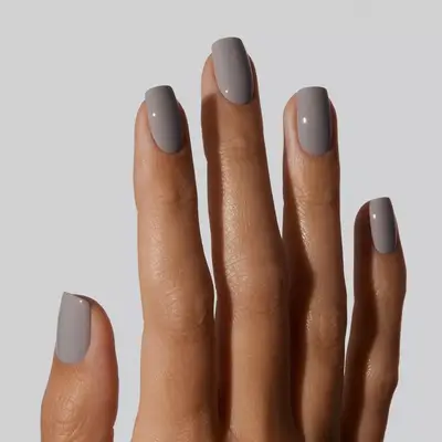 Short gray nails