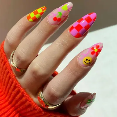Ultra-bright checkerboard nials.