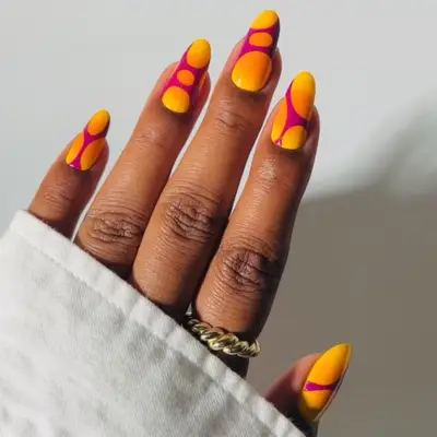 Sunset Lava Lamp Nails
